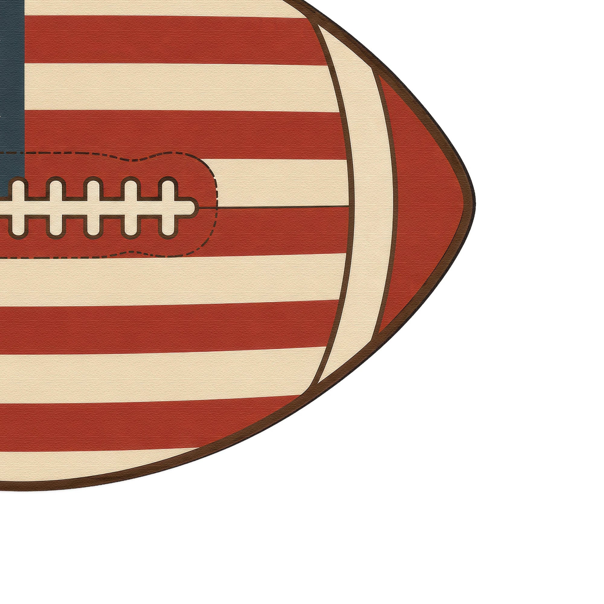 USA Flag American Football | Kids Shaped Rug