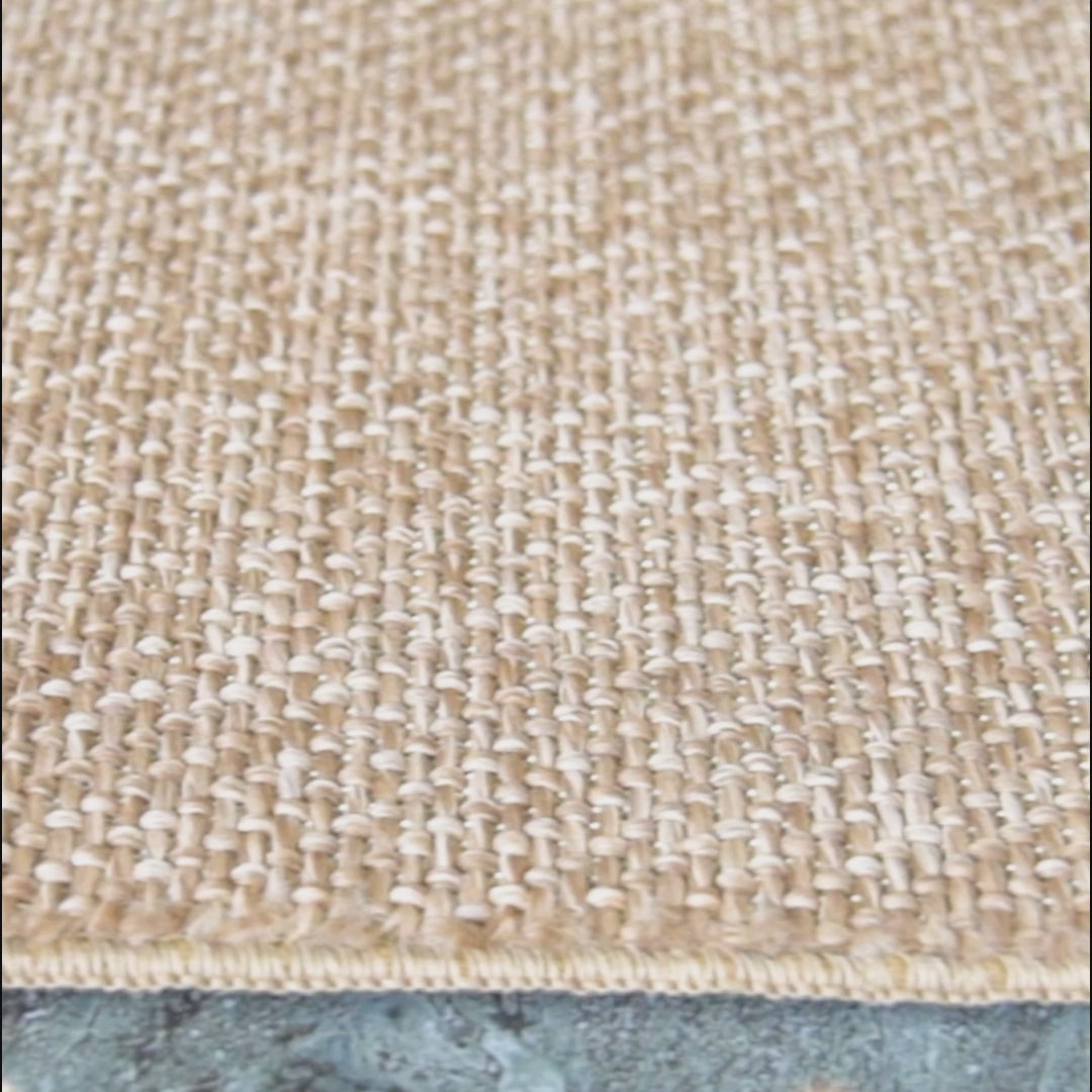 Taupe Minimal Sisal Jute Rug