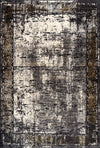 Stonework Fade Vintage Border Rug Black