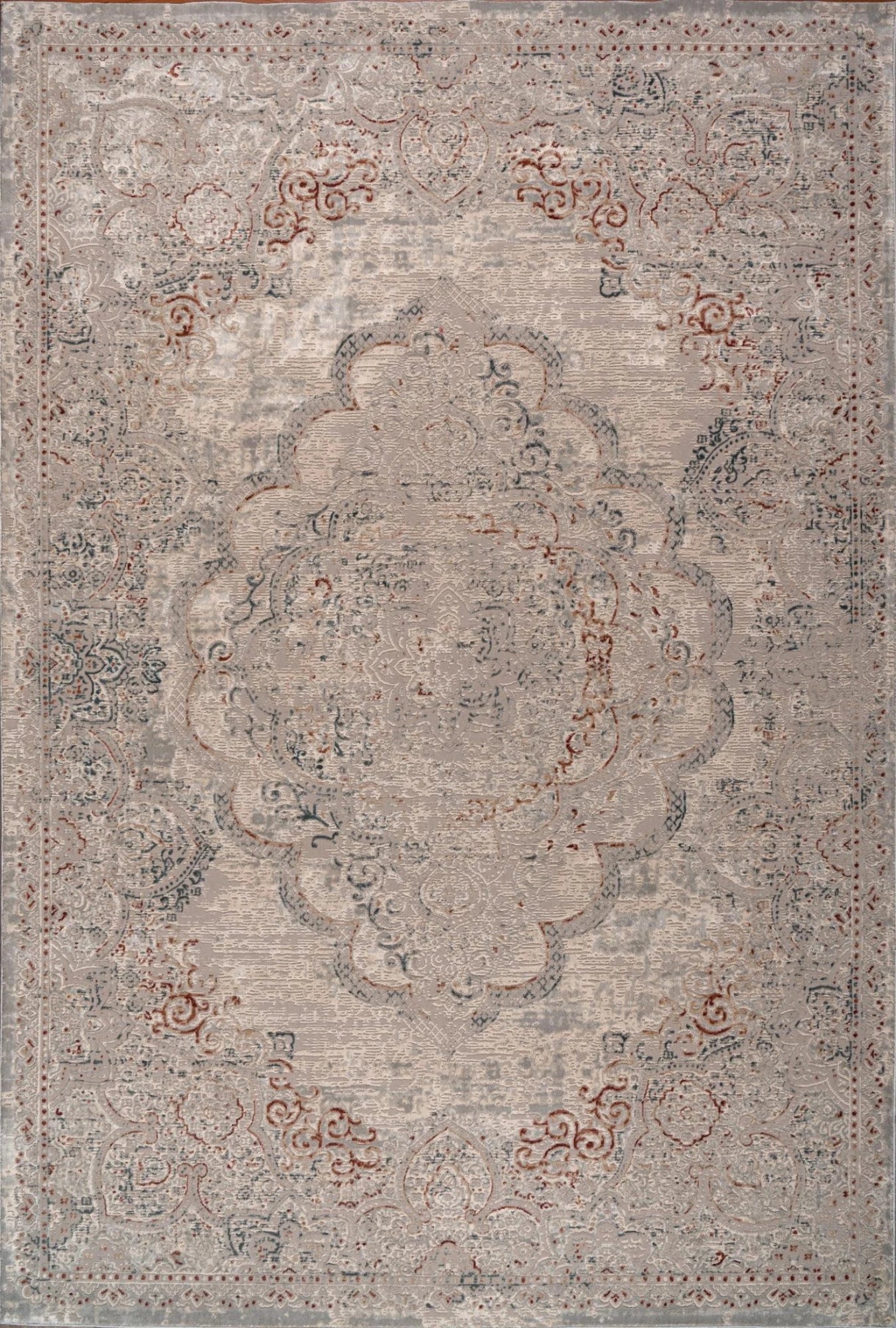 Rose Dust Traditional Medallion Rug